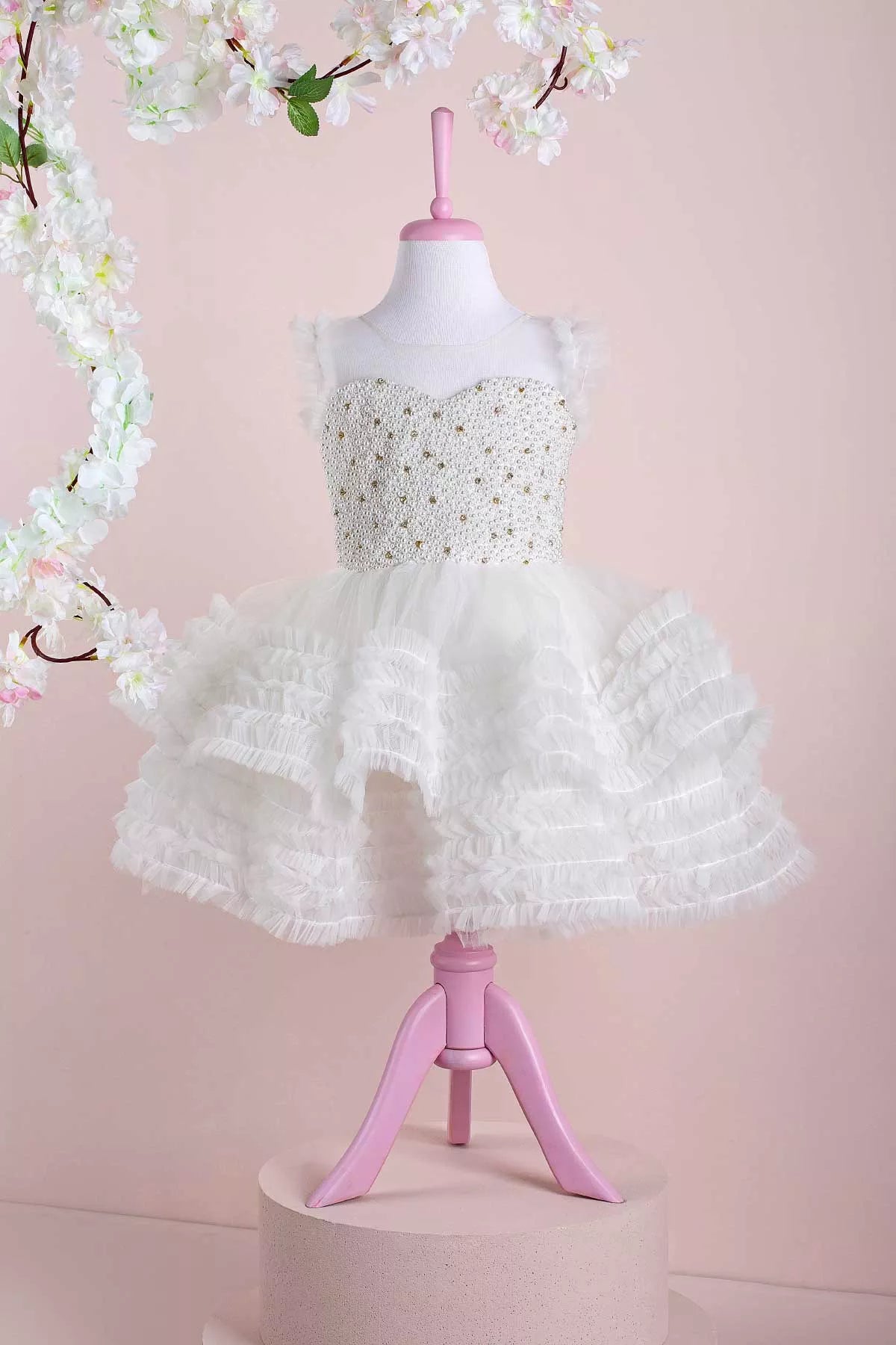 Elegant First Communion Dress Flower Girl Dress for Wedding Kids Sleev –  Avadress