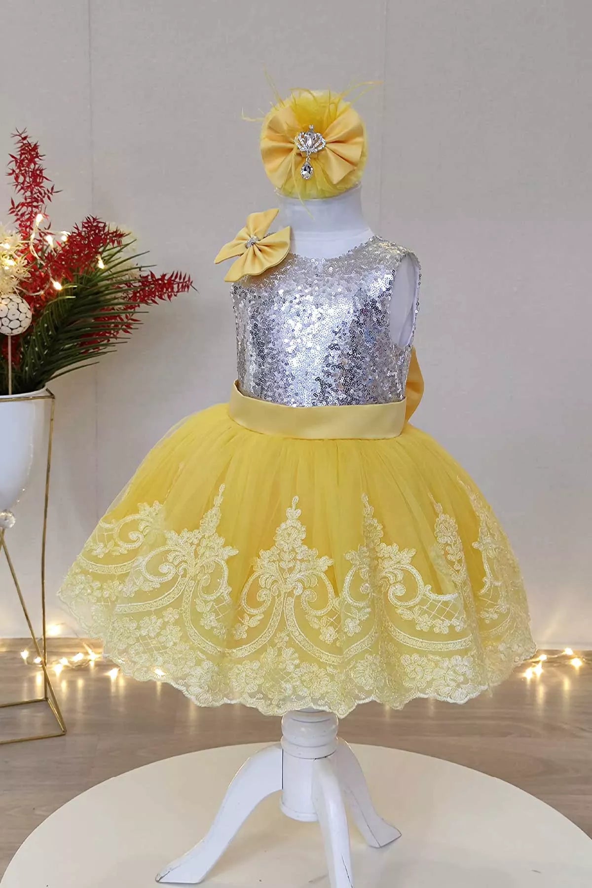 Silver Yellow Dress