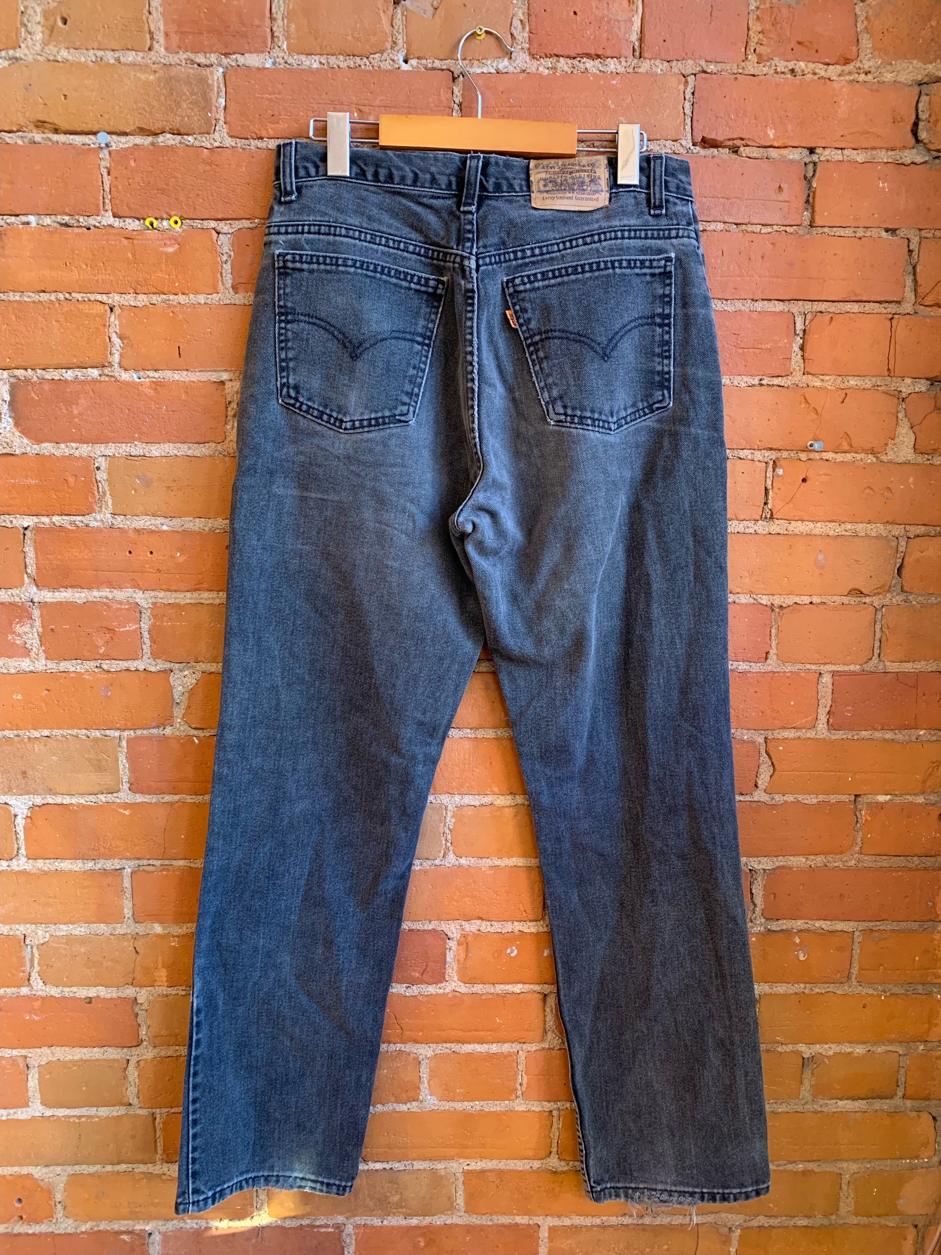 Levis Orange Tab Black Denim Jeans