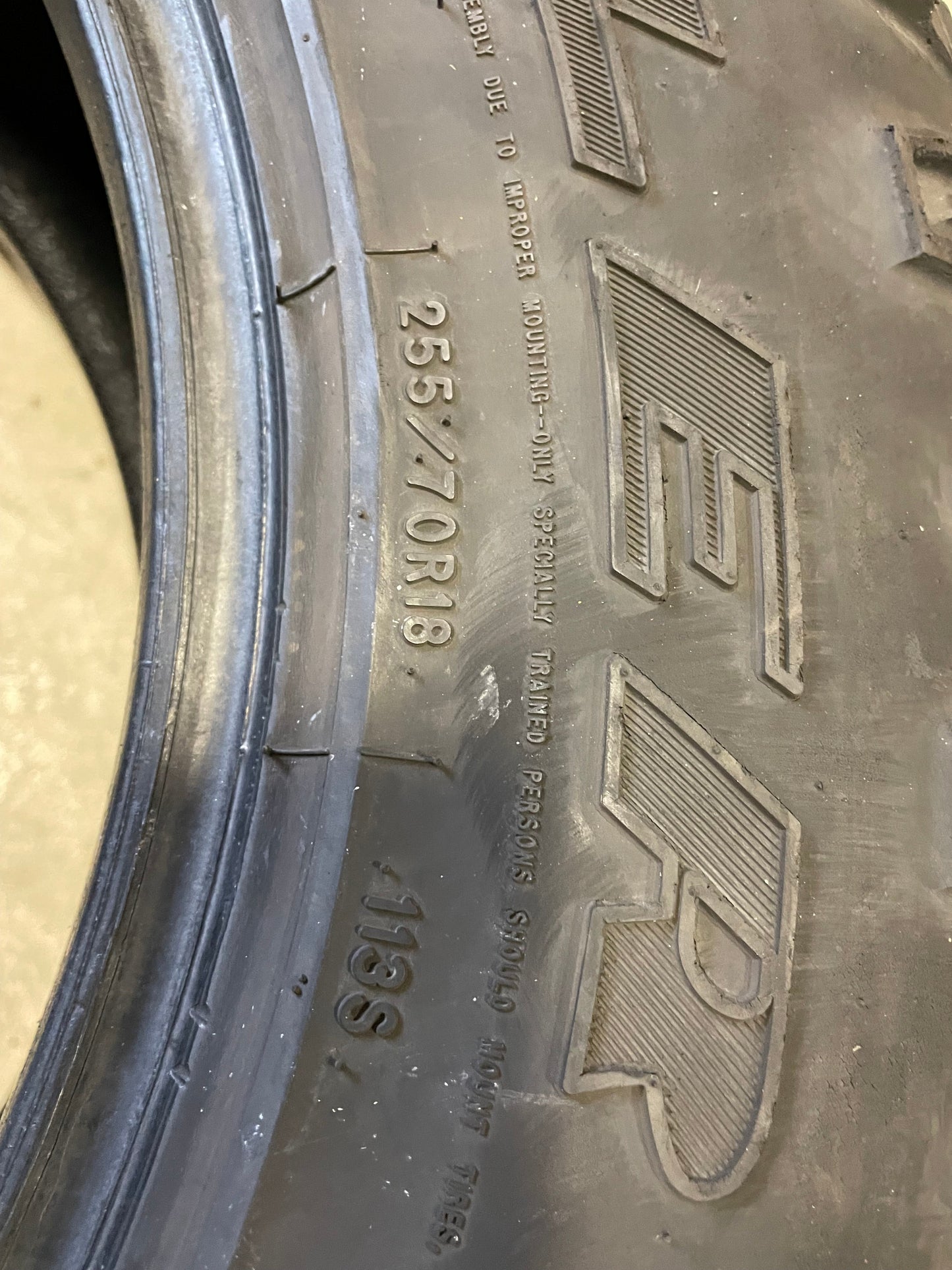 SINGLE 255/70R18 Goodyear Wrangler Duratrac 113 S SL - Used Tires – High  Tread Used Tires