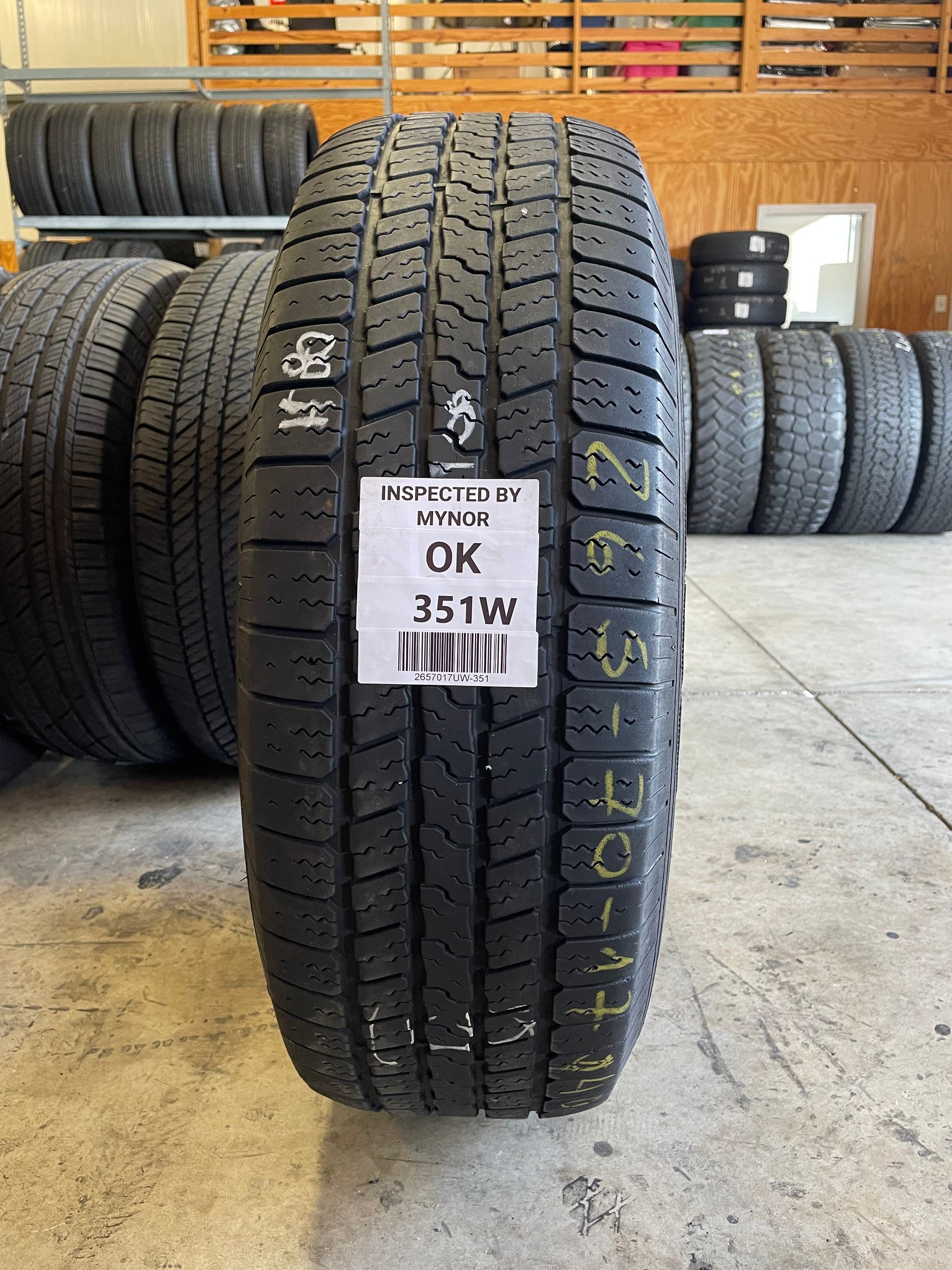 SINGLE 265/70R17 Goodyear Wrangler SR-A 113 R SL - Used Tires – High Tread  Used Tires