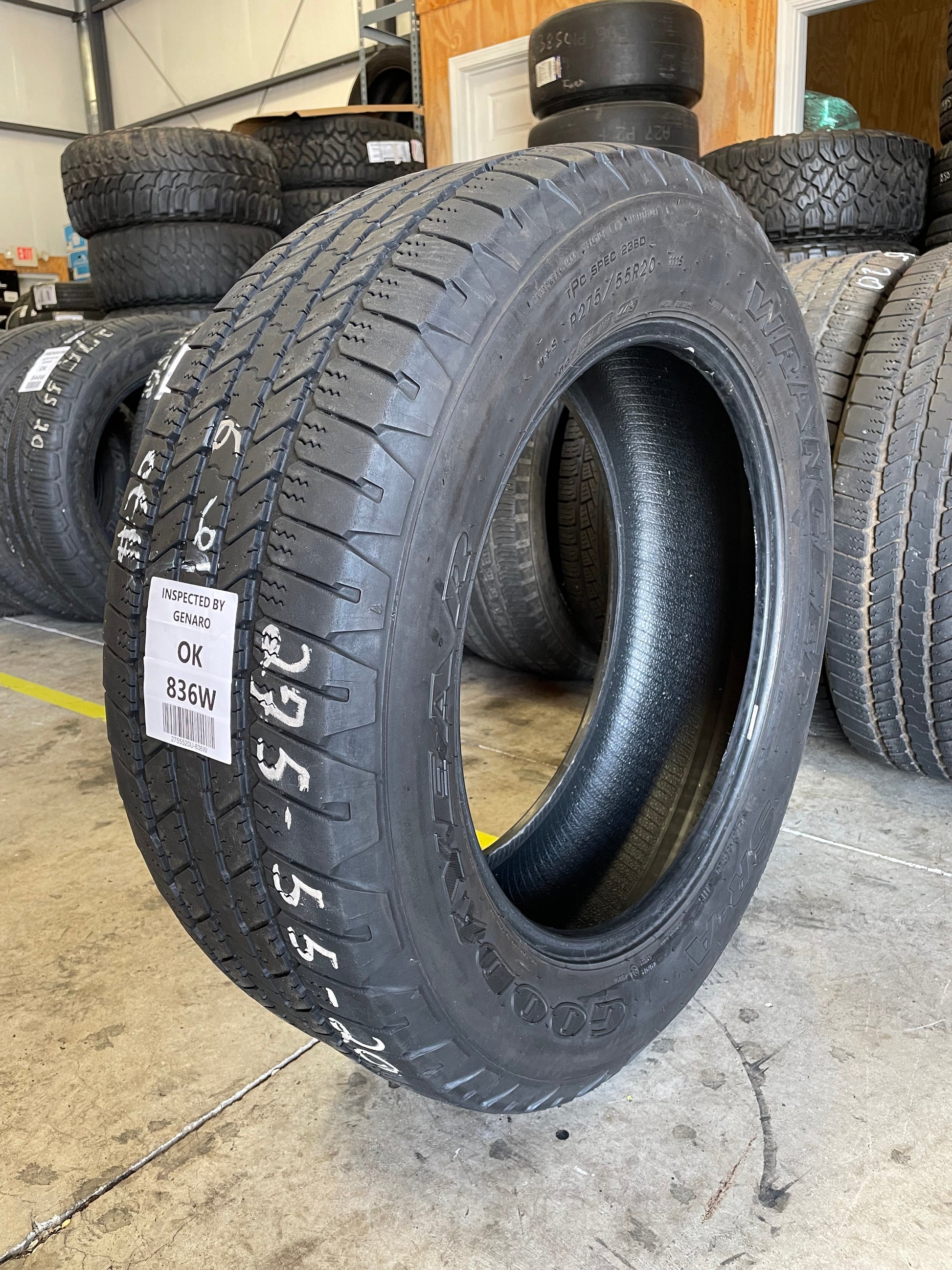 SET OF 4 275/55R20 Goodyear Wrangler SR-A 111 S SL - Used Tires – High  Tread Used Tires