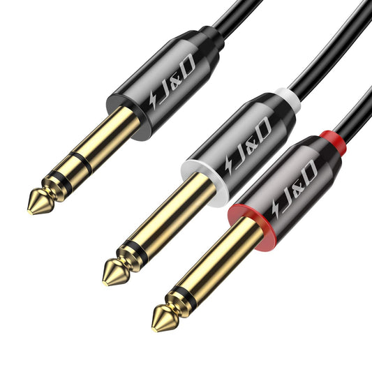 3.5 mm TRS Male to 6.35 mm TRS Male Stereo Audio Cable with Nylon
