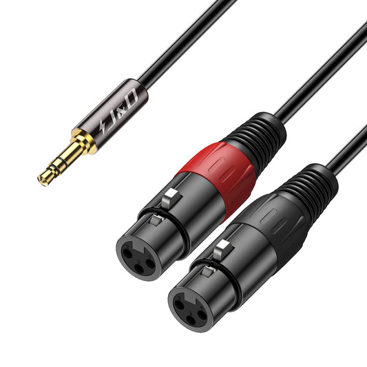 XLR Female to 1/8 inch TRS Male Balanced Microphone Cable – J&D Tech