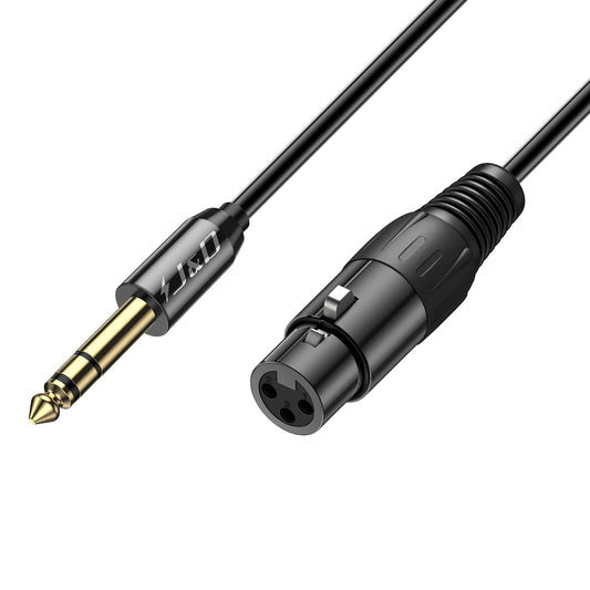 XLR Female to 1/8 inch TRS Male Balanced Microphone Cable – J&D Tech