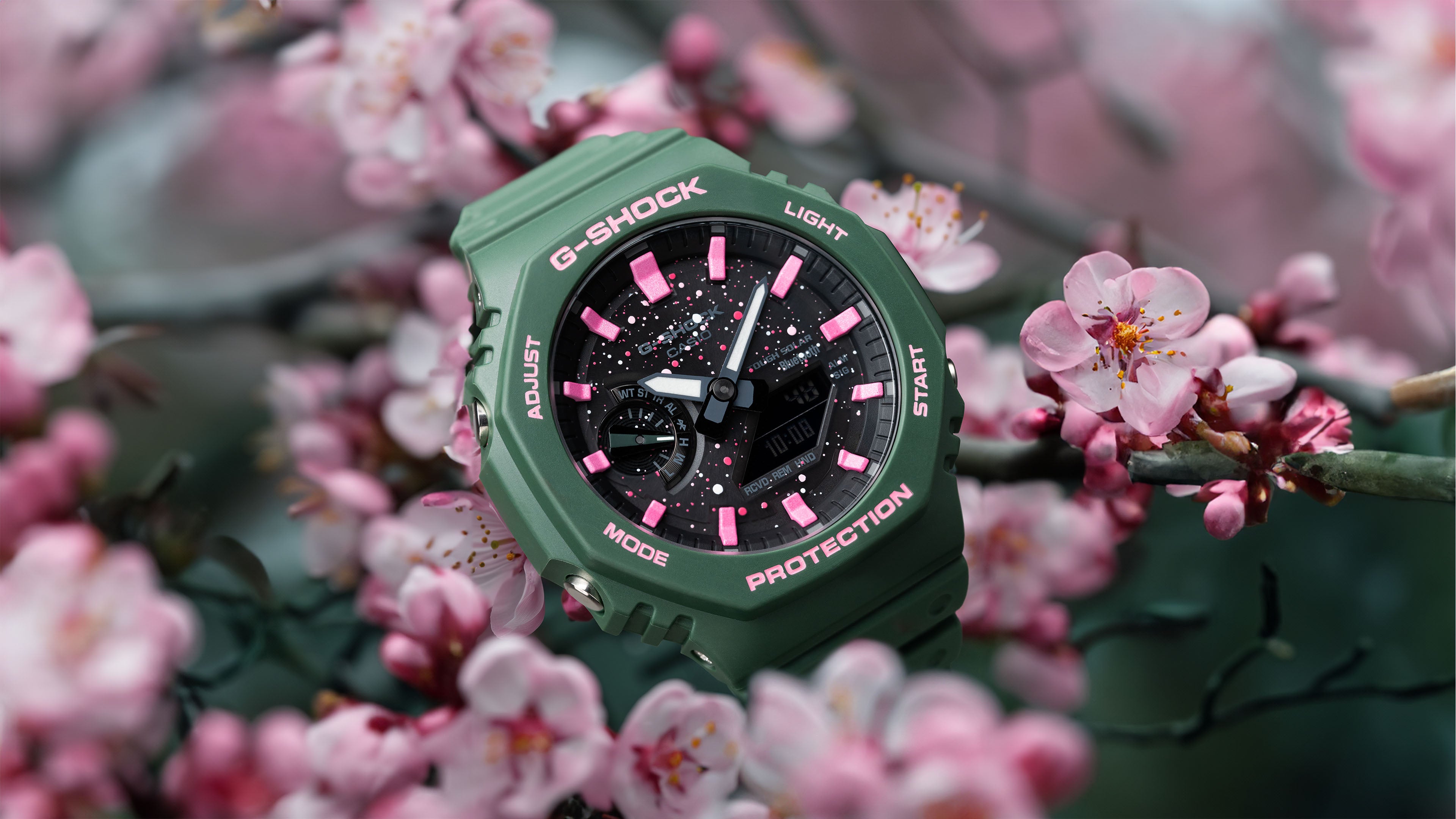 Custom G-Shock CasiOak Cherry Blossom Edition - Exclusive Springtime Wearable Art