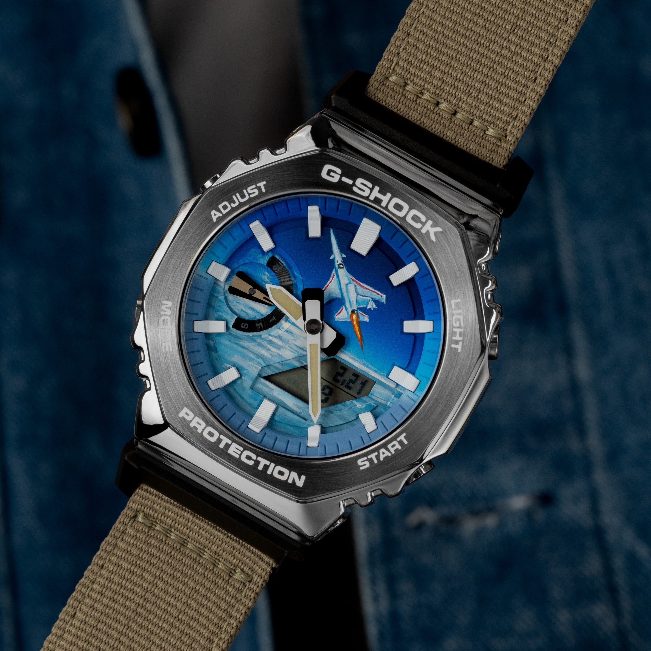 Innovative G-Shock Supersonic watch, a homage to the X-59 aircraft's sleek design
