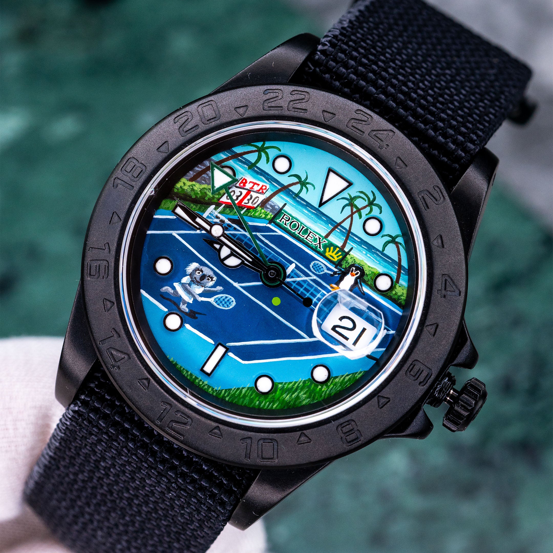 Bespoke watch with hand-painted dial, a wearable masterpiece of art