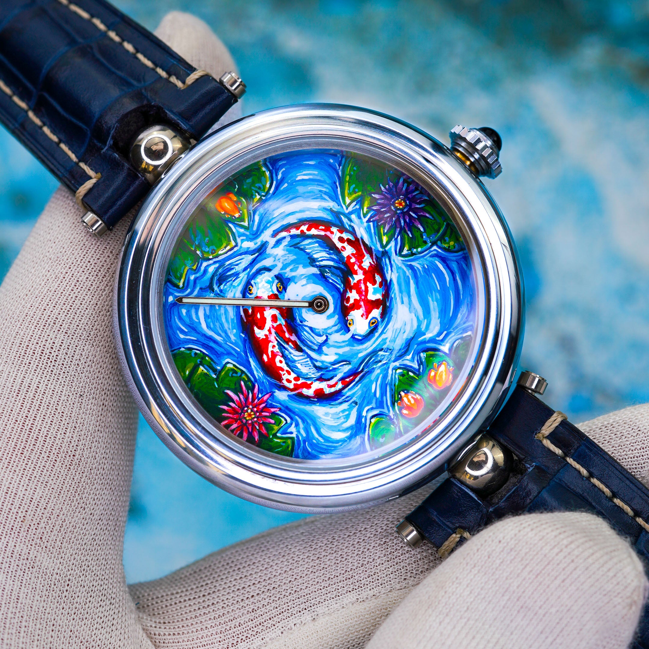 Customized watch design, hand-painted dial art for your wrist