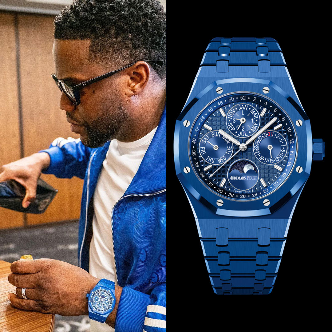 Celebrities with Royal Oak Perpetual Calendar in Blue Ceramic 2657