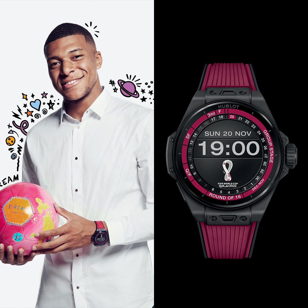 Kylian Mbappe With His Lovely Hublot Watches - Big Bang E FIFA World Cup Qatar 2022