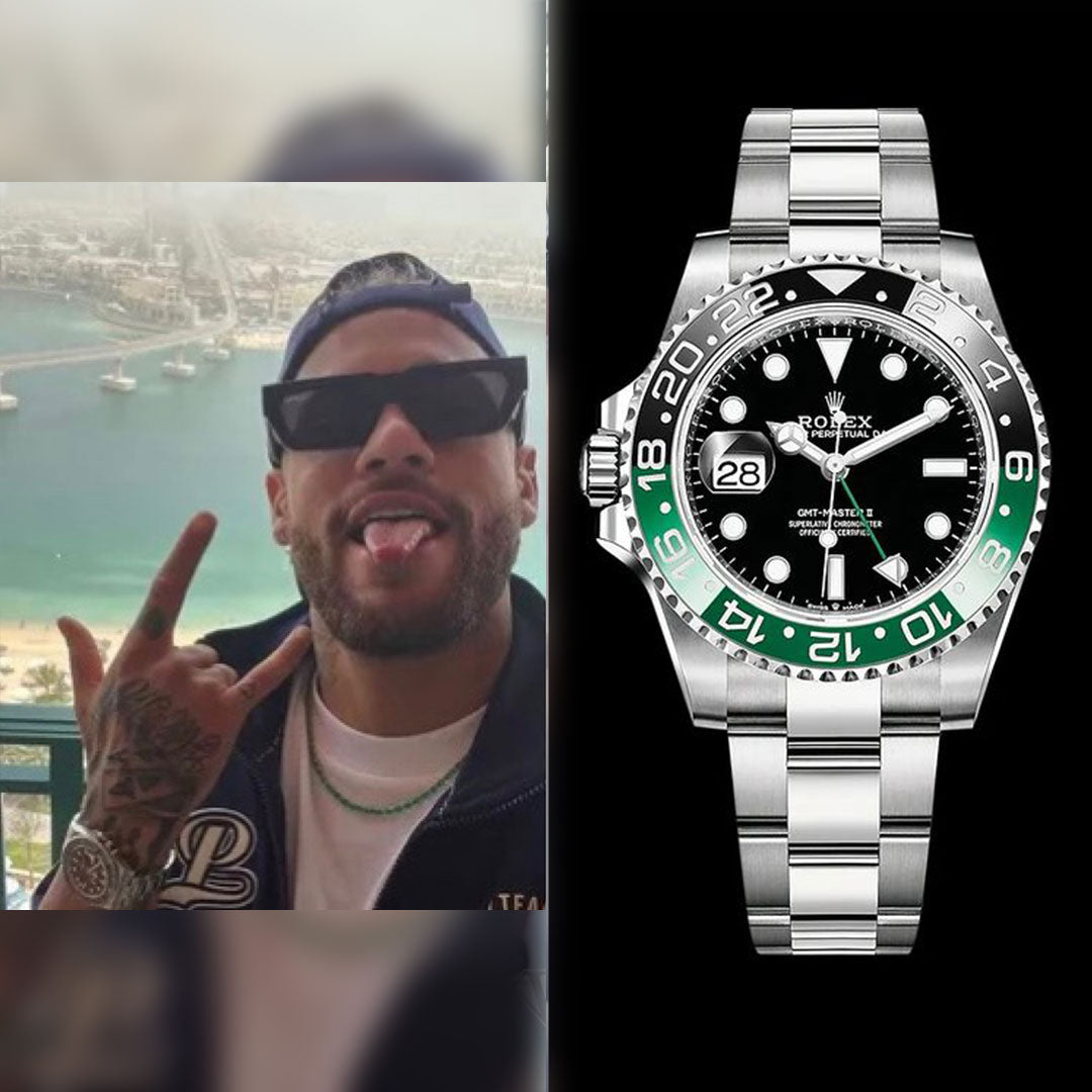 Neymar Jr wears Rolex GMT-Master II