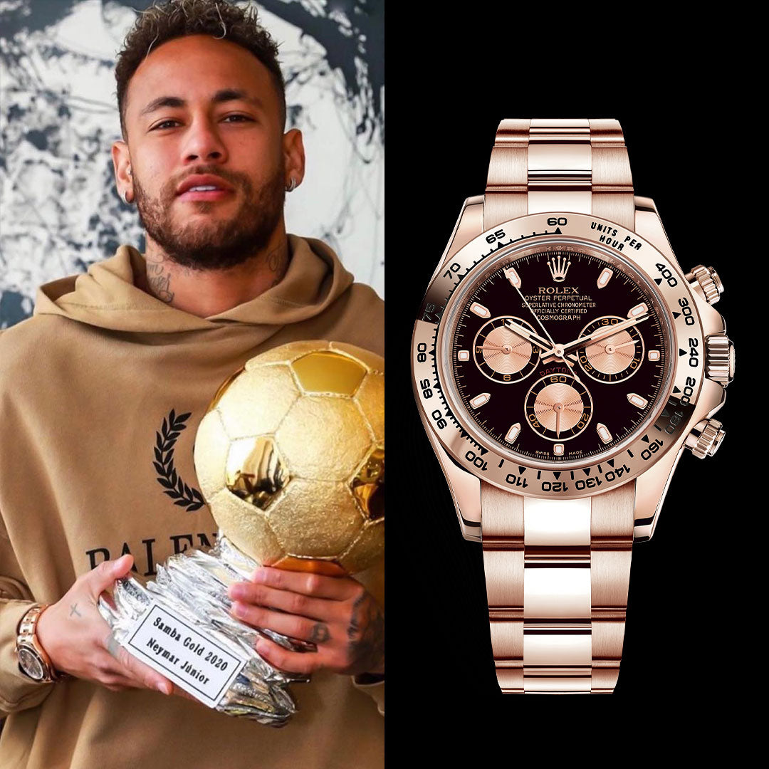 Neymar Jr Watch Collection Includes the Beautiful Green Dial Rolex Day ...