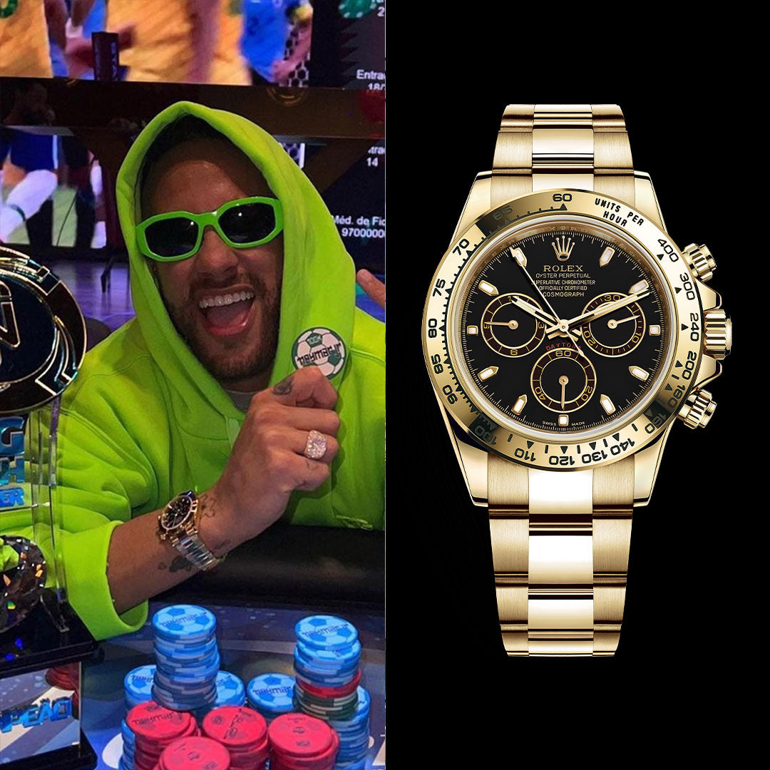 Neymar Jr wears Rolex Daytona 116508