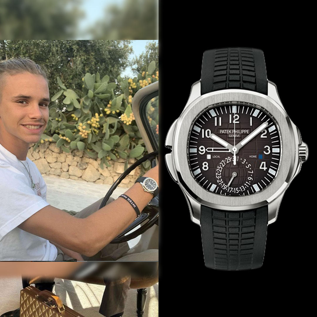 Watches of Daʋid Beckhaм and His Faмily - Roмeo Beckhaм with Patek Philippe Aquanaut 5164A