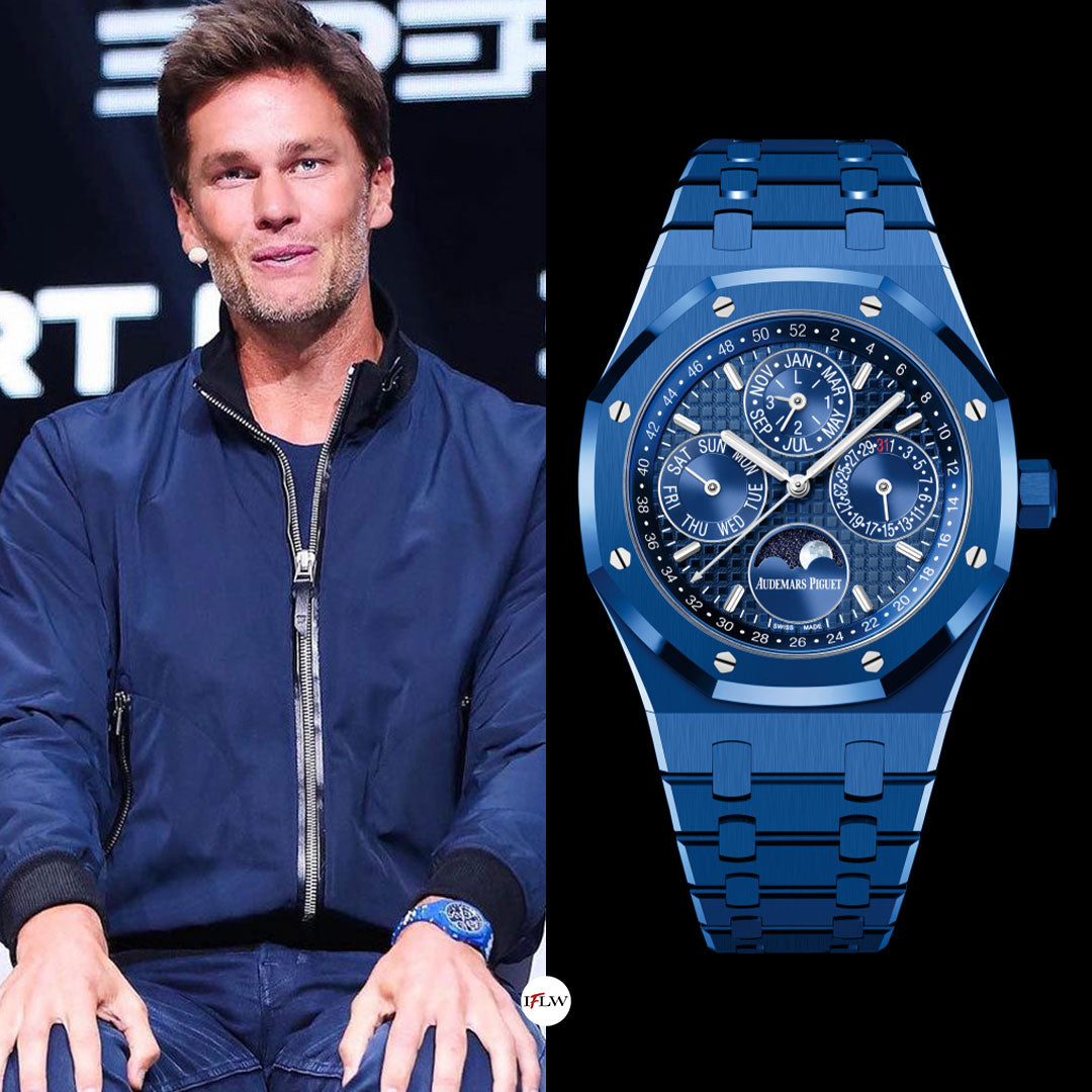 Celebrity Watch Spotting: Audemars Piguet Royal Oak Perpetual Calendar Blue  Ceramic – Watch Advice