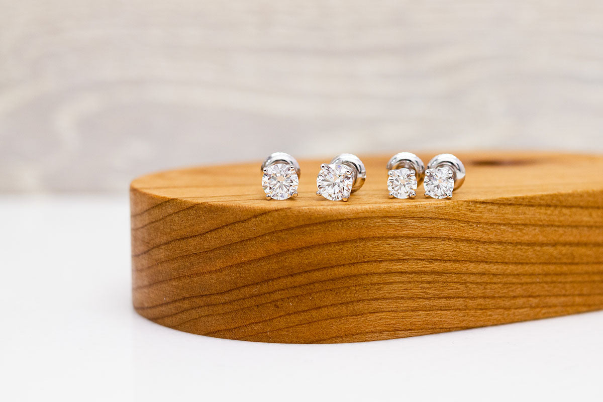 Lab grown diamond earrings