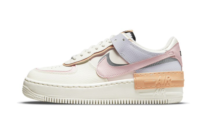 Nike Air Force 1 Shadow sneakers in white/amethyst ash