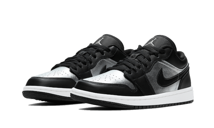 black and silver jordan 1