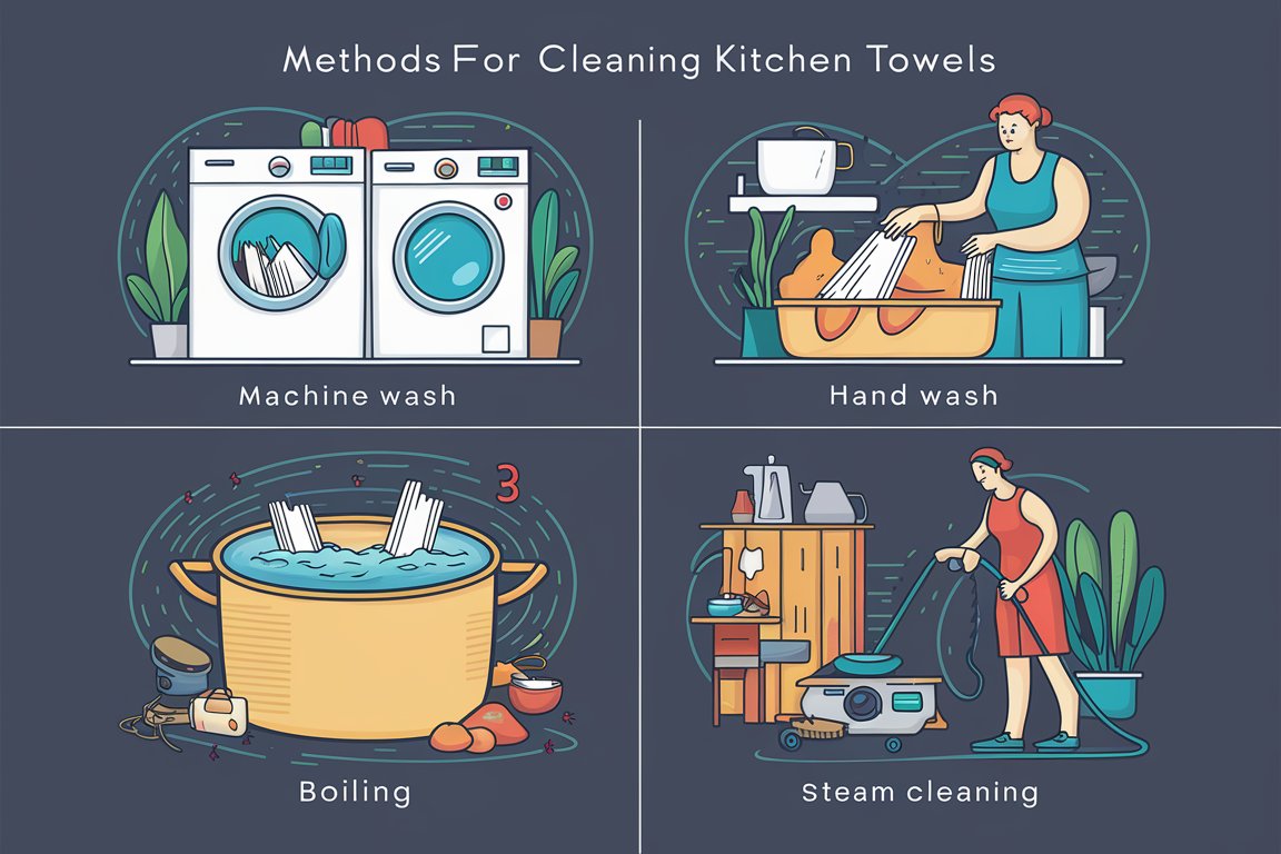 Methods for Cleaning Kitchen Towels