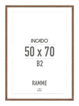 Walnut // Valnød Ramme - Incado NordicLine - 50 x 70 cm