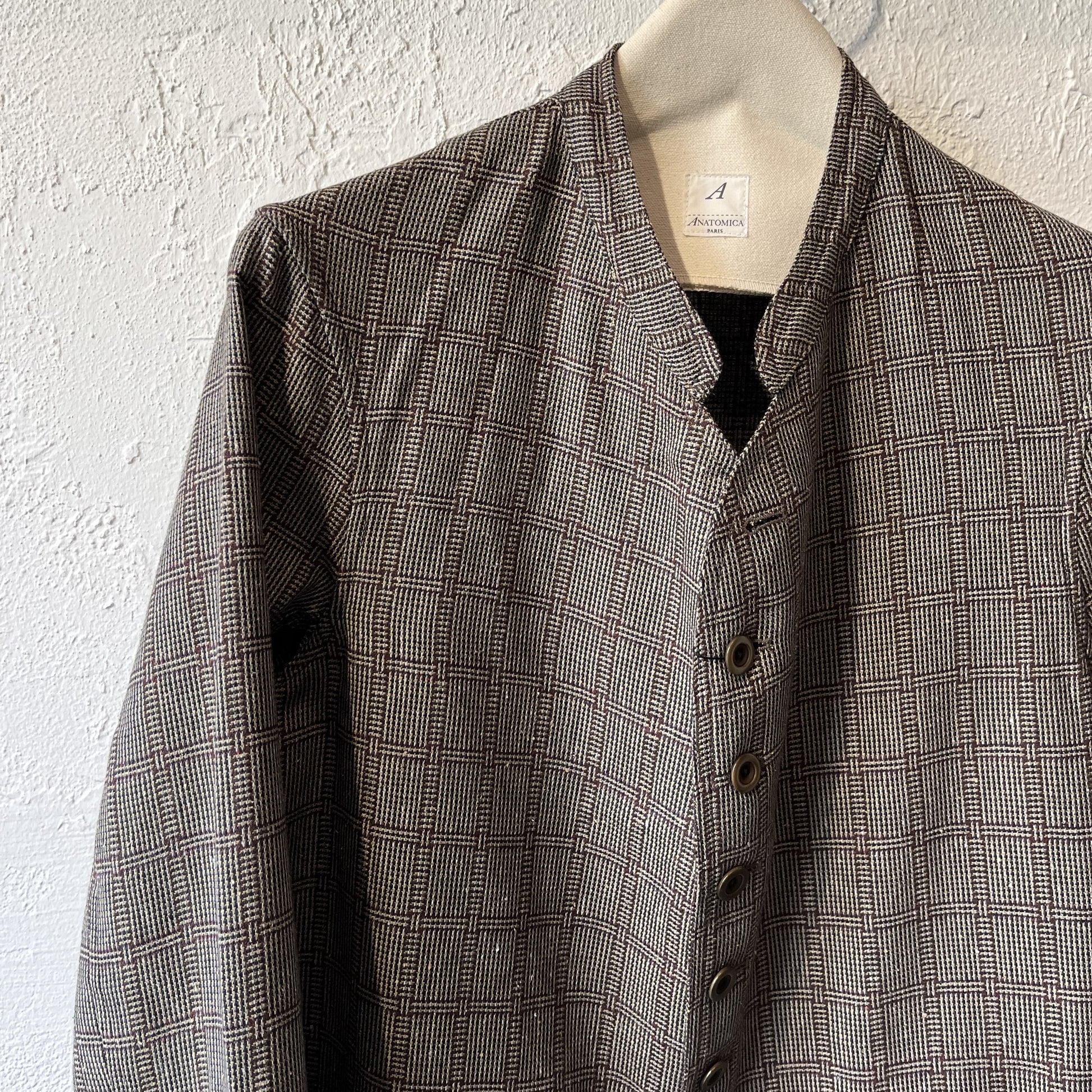 ANATOMICA COURBET BROWN CHECK M TWEED-