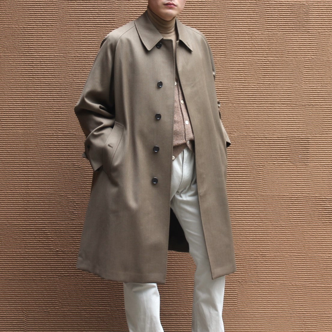 Single Raglan Coat ⅵ Covert Cloth