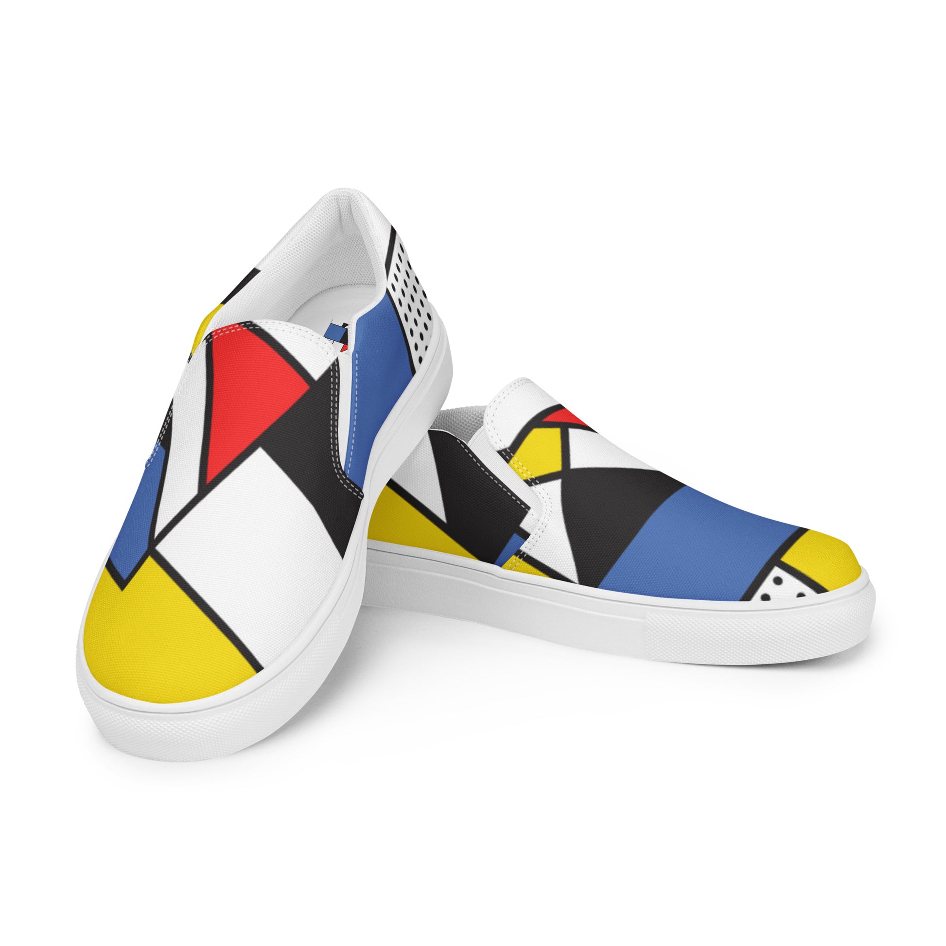 Women's slip-on canvas shoes with Mondrian design () – Great  people mind