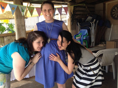 Amylee and her sisters excited about the pregnancy