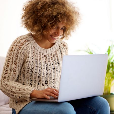 Mom on computer