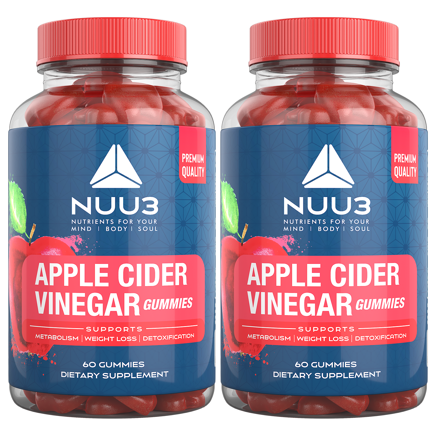 2 Bottles  of Nuu3 ACV Gummies - Nuu3 product image