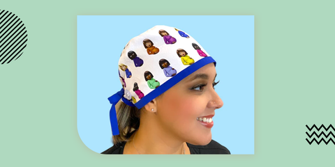 Women in a Bouffant Style Scrub Cap