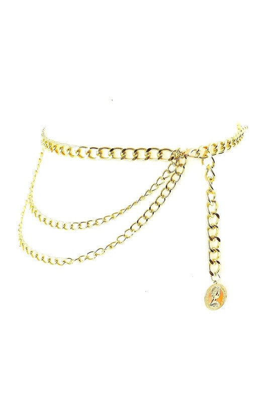 3 Row Chain Wraist Belt