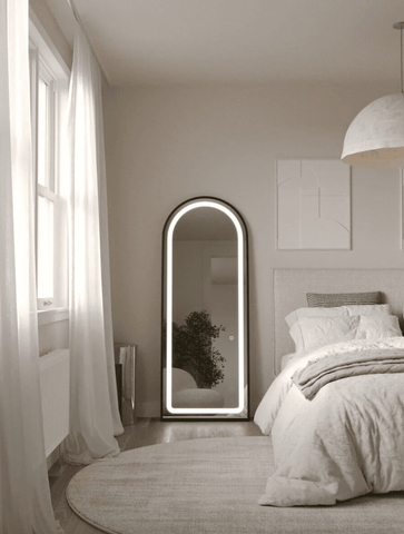 Leah Black Arch Full Length Mirror with LED Light (4 Sizes) Mirrors Homekode