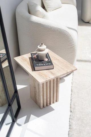 Kyra Travertine Side Table (3 Sizes)