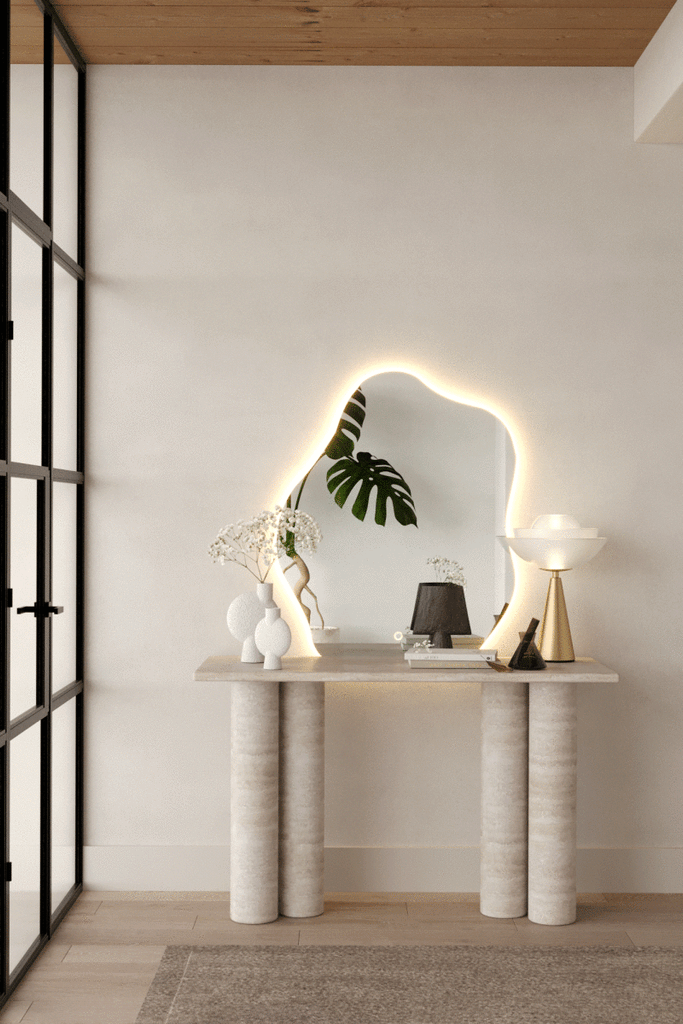 Eve Frameless Irregular Wall Mirror with Backlit LED (3 Sizes)