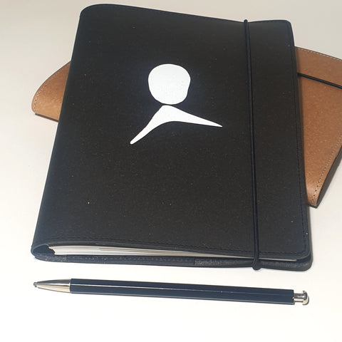 Leather covered notebook