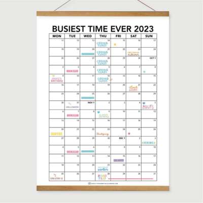 35 Thousand 2023 Holiday Gift Guide_The Essential Calendar Organization Hanging Wall Busiest Time Ever Calendar