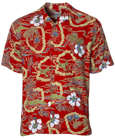 Aloha Shirt Vintage Scenic Hawaii - ShakaTime