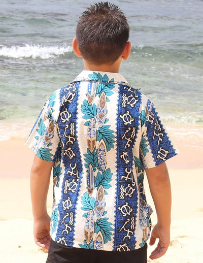 Boys Aloha Shirt Surfing Relic - ShakaTime