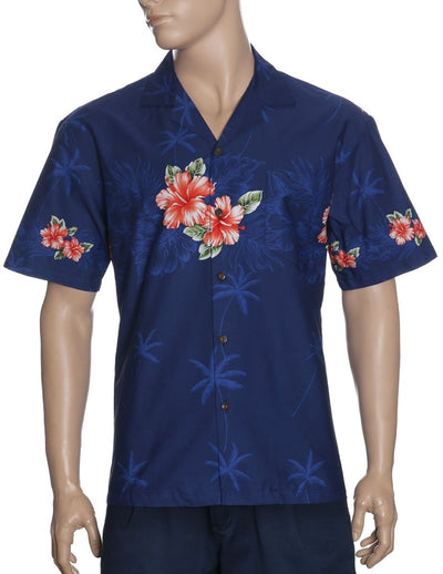 Hibiscus Chest Border Design Hawaiian Shirt - ShakaTime