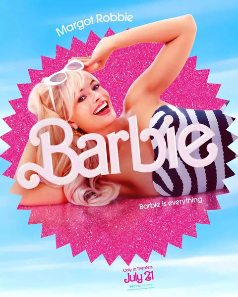 Barbie Movie Poster featuring Margot Robbie as Barbie