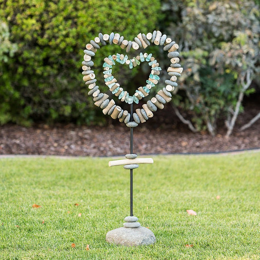 Stone Heart Hanging Wreath