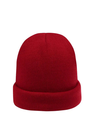 Rode gebreide beanie