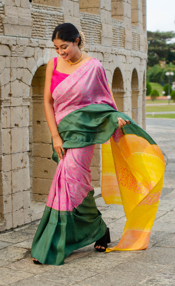 Red Pure Mulberry Silk Lambani Handwork Saree – Elegantt Drapes