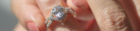 Moissanite Solitaire Diamond Engagement Ring