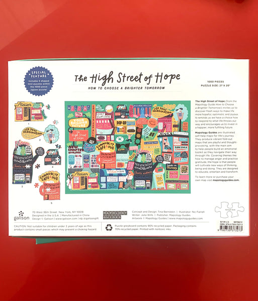 The High Street of Hope jigsaw Puzzle, Mapology Guides, Galison