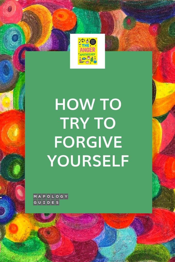 How to forgive yourself cover with colourful circles