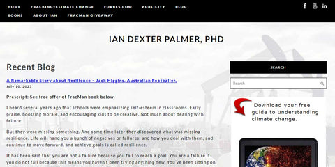 Example of a blog style website