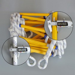 Fire Evacuation Rope Ladder 32ft (10m) with Safety Harness